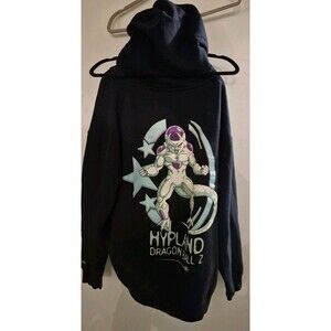 RARE HYPLAND X DRAGON BALL Z Zipper Sweatshirt Hoodie 2XL Black